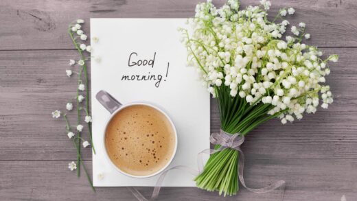 Good Morning Bliss A Perfect Start with Coffee, Flowers, and Positivity