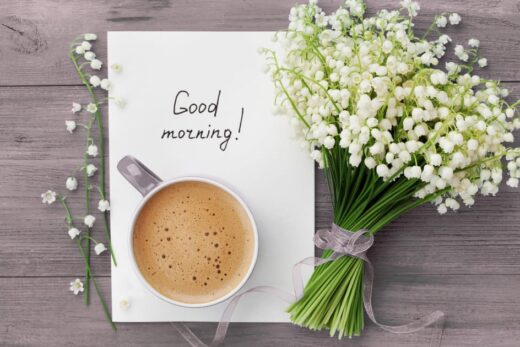 Good Morning Bliss A Perfect Start with Coffee, Flowers, and Positivity