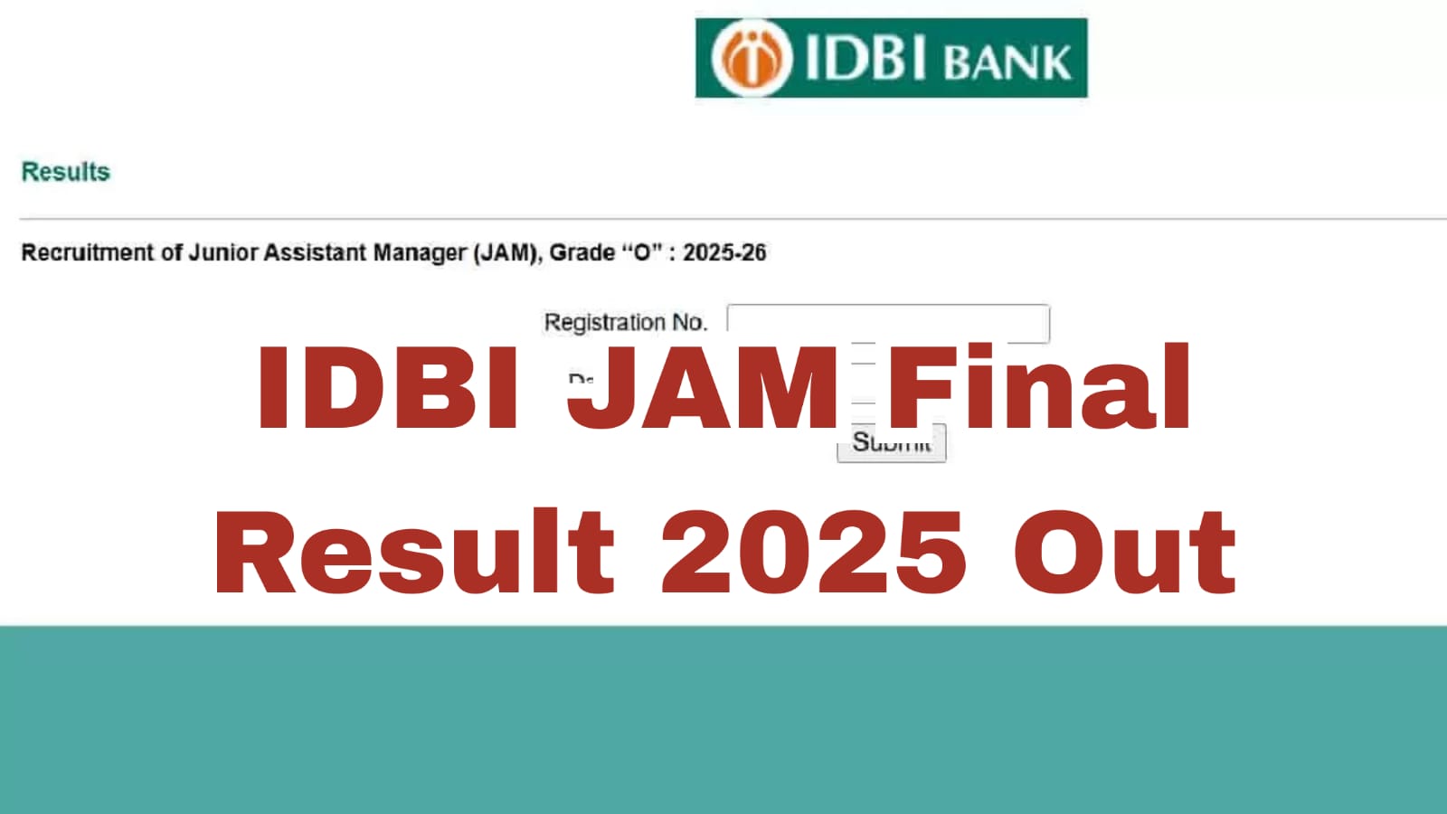 IDBI JAM Final Result 2025 Out Download Junior Assistant Manager Grade O Merit List