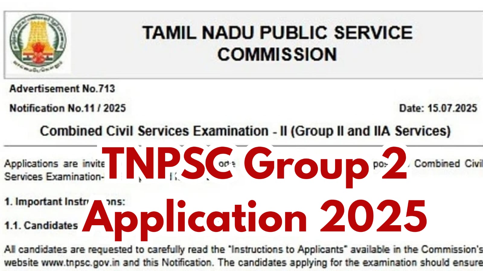 TNPSC Group 2 Application 2025 Last Date to Apply Online is Today, Don’t Miss the Deadline