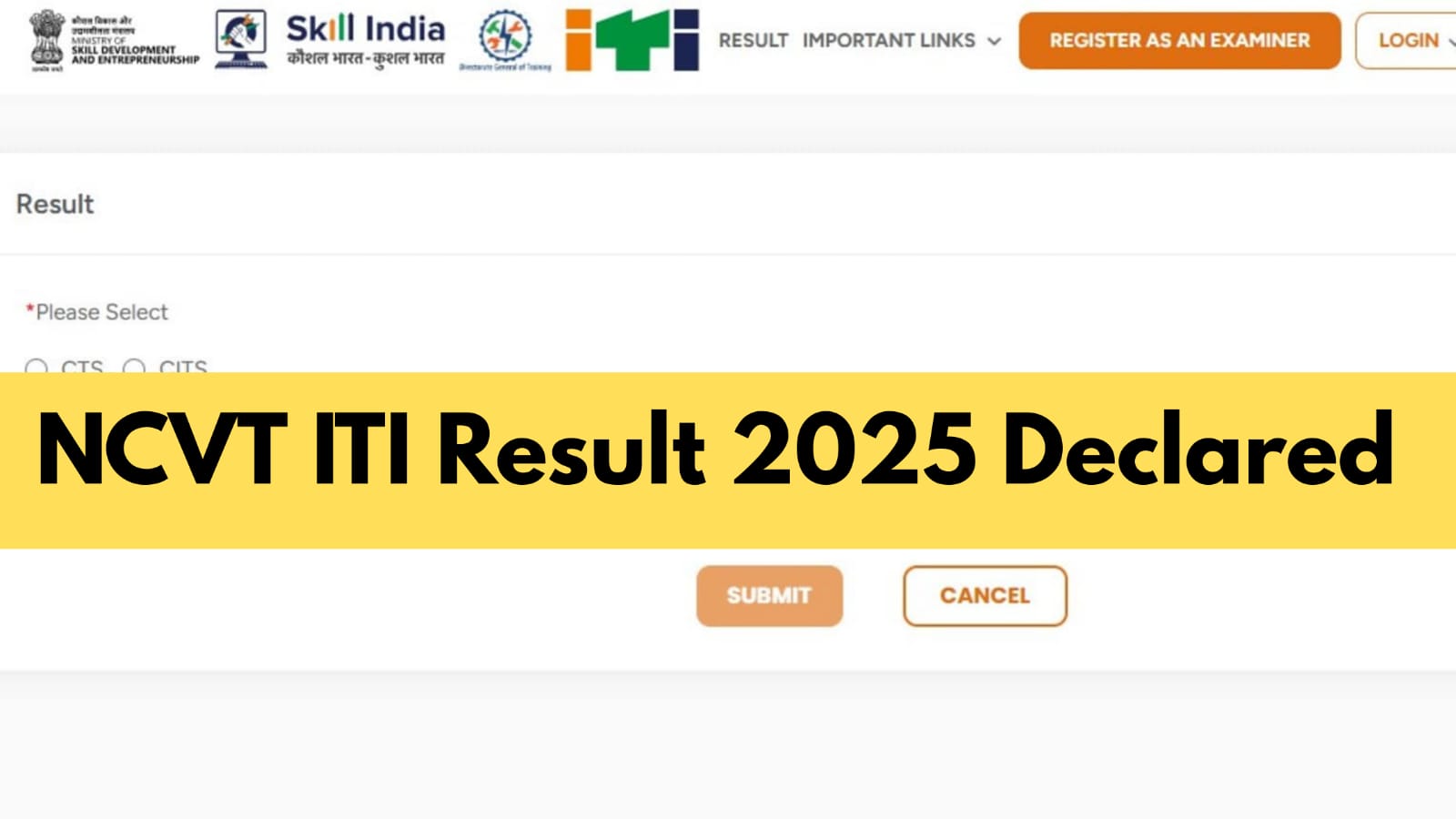 NCVT ITI Result 2025 Declared Check Your Marks Online