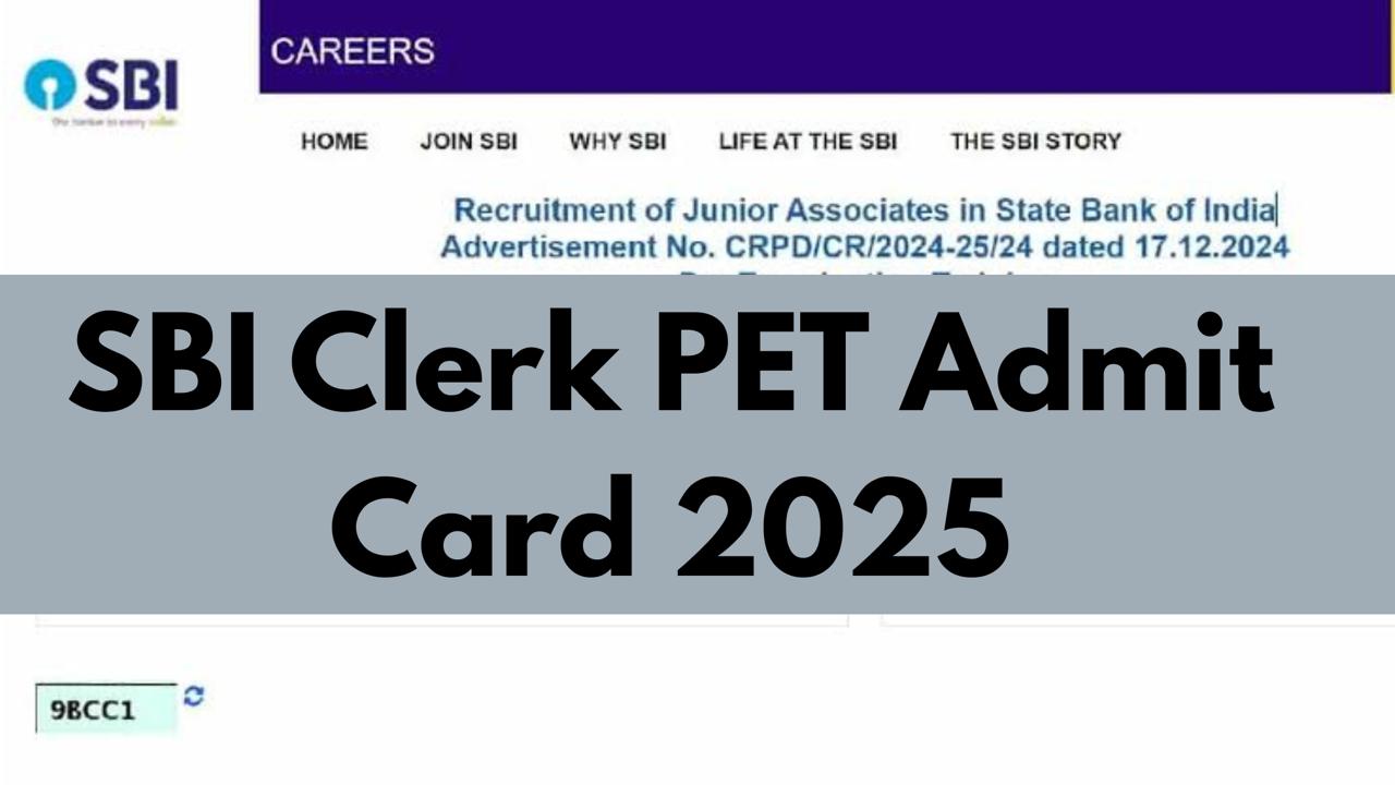 SBI Clerk PET Admit Card 2025 – Download Now for Pre-Exam Training